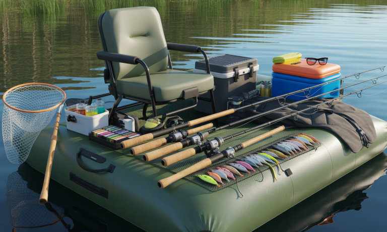 Quel matériel de pêche est essentiel pour la pêche en float tube ?